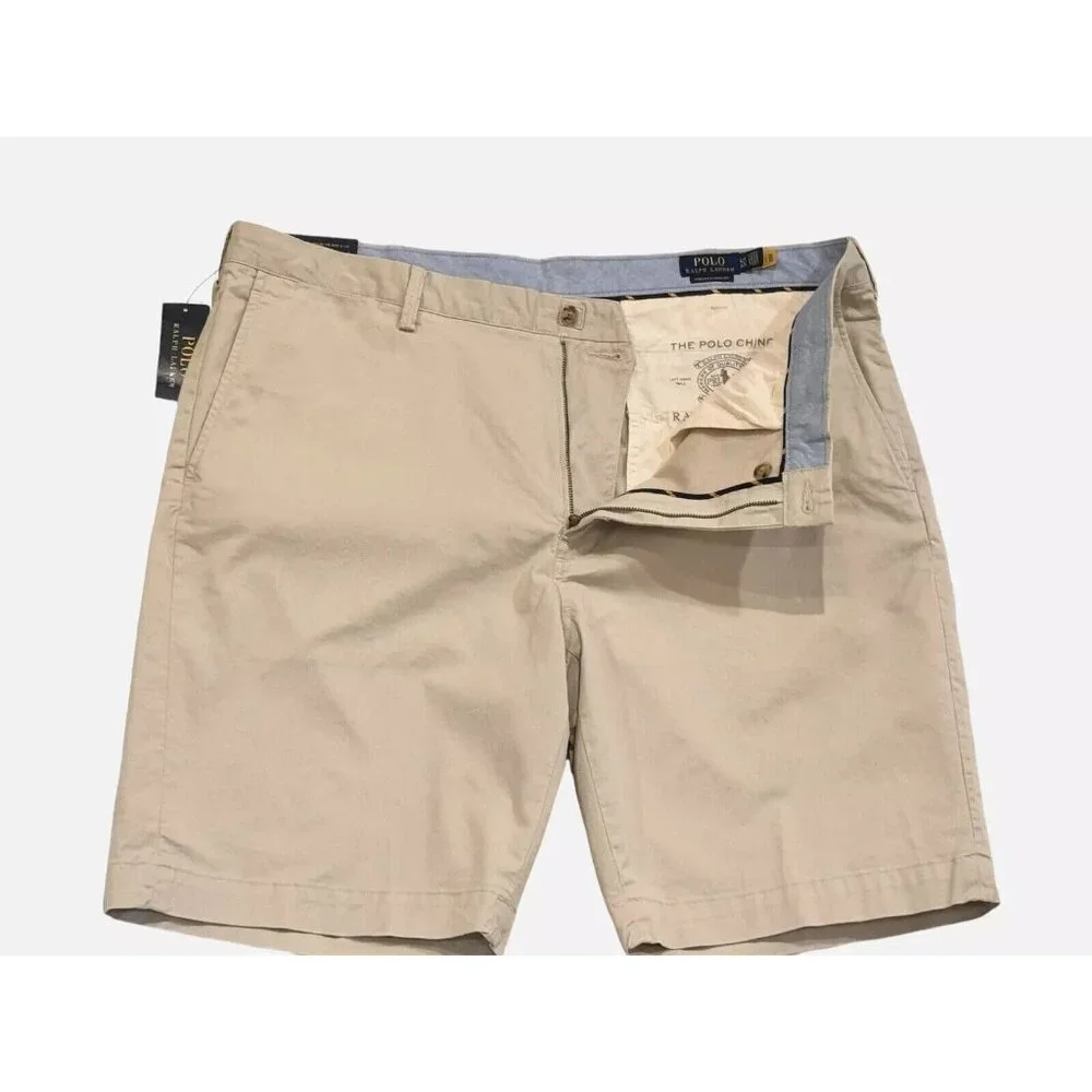 Polo Ralph Lauren Mens Big & Tall 40T Beige Stretch Classic Fit 10" Chino Shorts - Picture 2 of 7